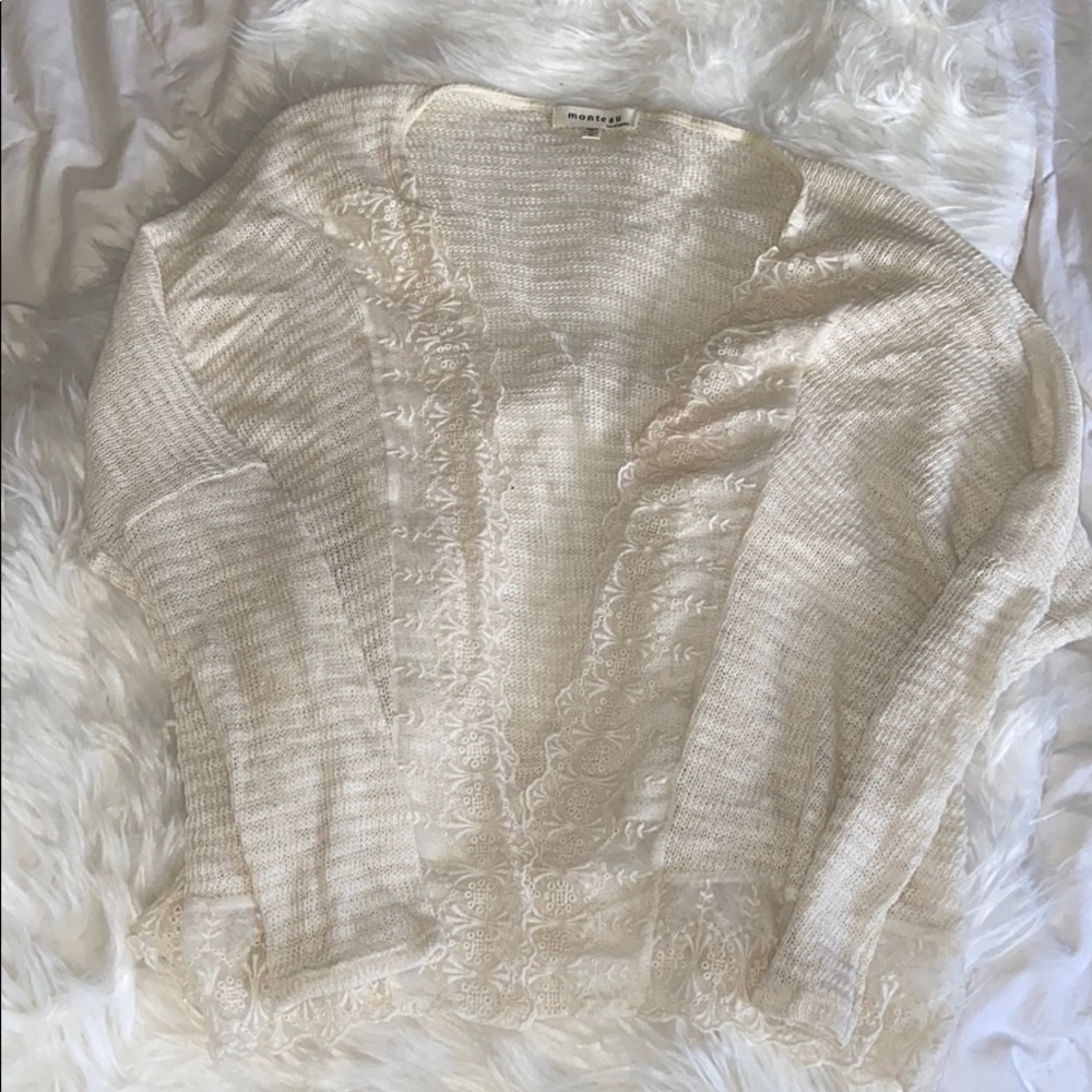 Lace Trim Light Cardigan